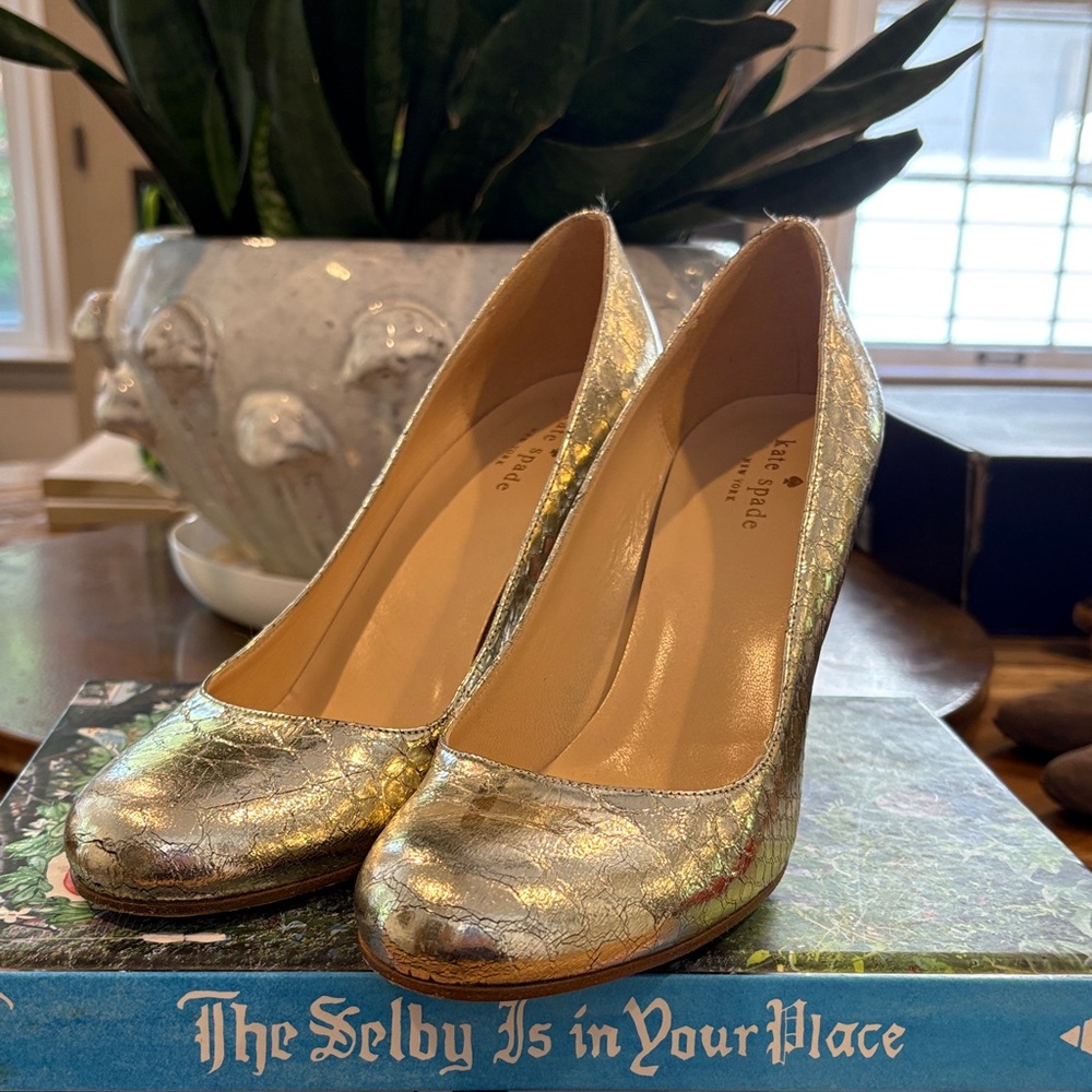 Kate Spade Metallic Gold Heels